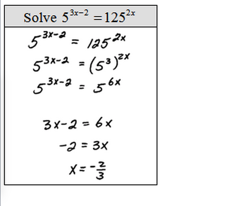 solve exponential functions 